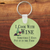 Kochen mit Wein Schlüsselanhänger (Vorderseite)