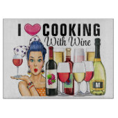 Kochen mit WEIN Schneidebrett (Vorderseite)