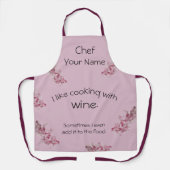 Kochen mit Wein Schürze (Vorderseite)