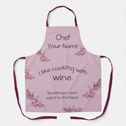 Kochen mit Wein Schürze (Vorderseite)