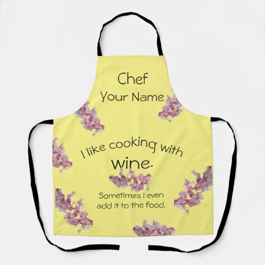 Kochen mit Wein Schürze (Vorderseite)