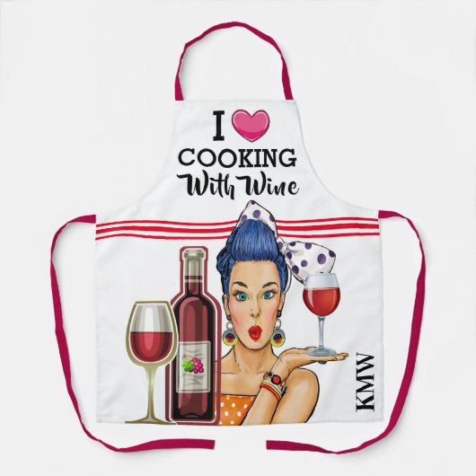 Kochen mit WEIN Schürze (Vorderseite)