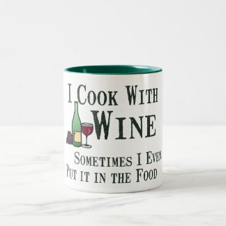 Kochen mit Wein Zweifarbige Tasse
