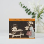 Kochen nach Erntedank Feiertagspostkarte (Stehend Vorderseite)