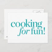 Kochen nach Spaß Postkarte (Vorne/Hinten)