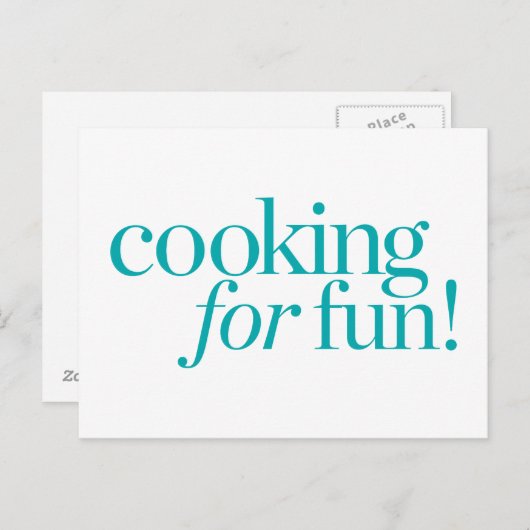Kochen nach Spaß Postkarte (Vorne/Hinten)