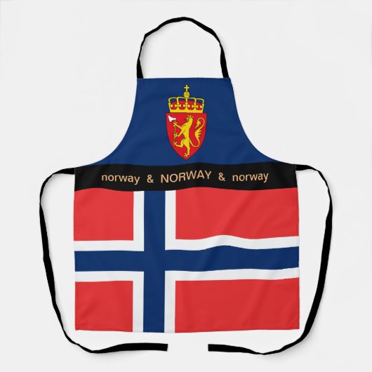 Kochen Norwegen und Norwegische Fahne Köche Küche Schürze (Vorderseite)