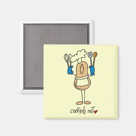 Kochen, Nuss und Geschenke Magnet (Vorderseite/Rückseite)