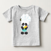 Kochen Panda, Backpanda, Schürze, Rolling Button Baby T-shirt (Vorderseite)