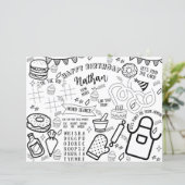 Kochen Party Färben Tischset Backen Kleiner Koch (Stehend Vorderseite)