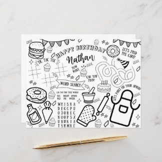 Kochen Party Färben Tischset Backen Kleiner Koch