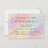 Kochen Party Koch Golden Kitchen Holographische Einladung (Rückseite)