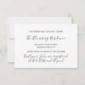 Kochen Party Koch Golden Kitchen Weißer Holograph Einladung (Rückseite)