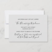 Kochen Party Koch Küche Restaurant Weißes Silber Einladung (Rückseite)