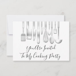 Kochen Party Koch Küche Restaurant White Grau Einladung