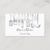 Kochen Personal Koch Restaurant Catering Navy Visitenkarte (Vorderseite)