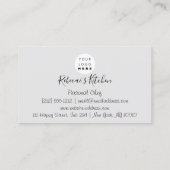 Kochen Personal Koch Restaurant Catering Silver Visitenkarte (Rückseite)