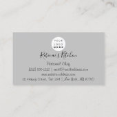 Kochen Personal Koch Restaurant Catering Silver Visitenkarte (Rückseite)