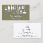 Kochen Persönlicher Koch Restaurant Visitenkarte (Vorne/Hinten)