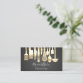 Kochen Persönlicher Koch Restaurant Visitenkarte (Stehend Vorderseite)