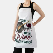 Kochen Sie, ich trinke Wein #Teamwork - Wein Lover Schürze (InSitu)