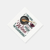 Kochen Sie, ich trinke Wein #Teamwork - Wein Lover Serviette (Ecke)