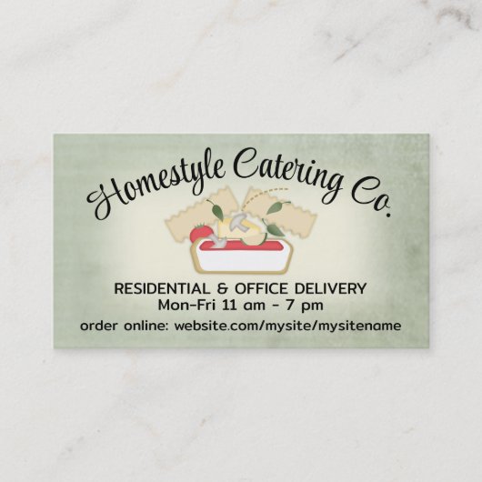 Kochen vegetarisches Gemüse lasagna Lebensmittel B Visitenkarte (Vorderseite)