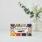 Kochen von Gewürzen Visitenkarte (Stehend Vorderseite)