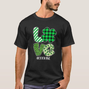 Kochen von Kariertem Leopard in Grün, gestörter St T-Shirt
