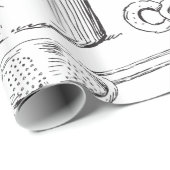 Kochen von Skizze Geschenkpapier (Rolleneckpunkt)