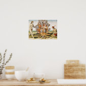 Kochen von Speisen in Terracotta Pot Poster (Küche)
