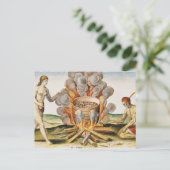 Kochen von Speisen in Terracotta Pot Postkarte (Stehend Vorderseite)