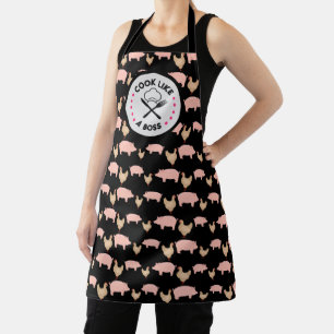 Kochen wie ein Boss Chicken Schweinefleisch Funny Schürze