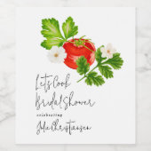 Kochen wir Brautparty Weinetikett (Einzelnes Label)