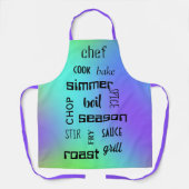 Kochen Worte farbenfrohe Schürze (Vorderseite)