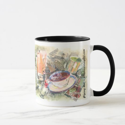 "Kochend heiße" Kaffee-Tasse Tasse (Rechts)