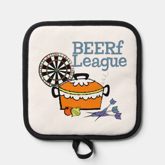 Kochend mit Darts Topflappen (Vorderseite)