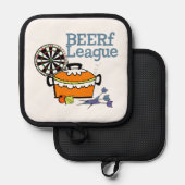 Kochend mit Darts Topflappen (Vorderseite/Rückseite)