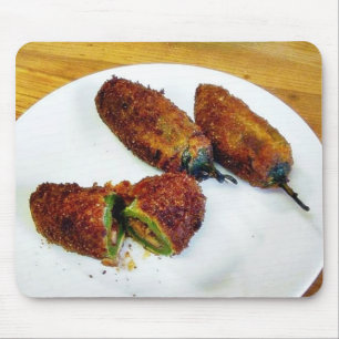 Kochende Nahrung Gefüllte Jalapenos Paprika Mousepad