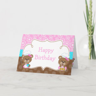 Kochender Bär Chef Party Karte