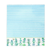Kocherkraut Rosemary Thyme Bee Blue Lined Notizblock (Vorderseite)