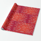 Köchers Liebe: abstrakt geometrisches Liebesmuster Geschenkpapier (Ungerollt)