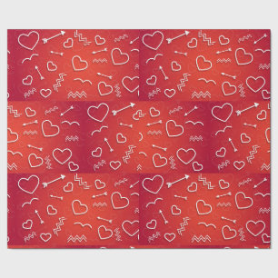 Köchers Liebe: abstrakt geometrisches Liebesmuster Geschenkpapier