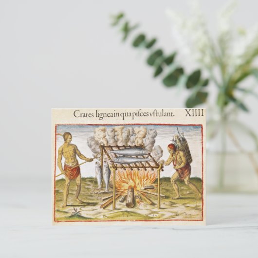 Kochfisch Postkarte (Stehend Vorderseite)