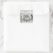 Kochfisch Quadratischer Aufkleber (Tasche)