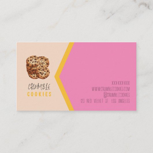 Kochgebäck Visitenkarte (Rückseite)