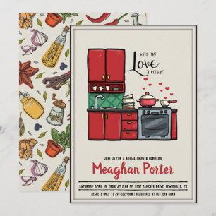 Kochgedankliches Brautparty Einladung