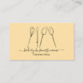 Kochgeräte Backwaren hausgemachte Speisen Orange Visitenkarte (Vorderseite)