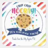 Kochgeschenk Sommerurlaub Quadratischer Aufkleber (Vorderseite)