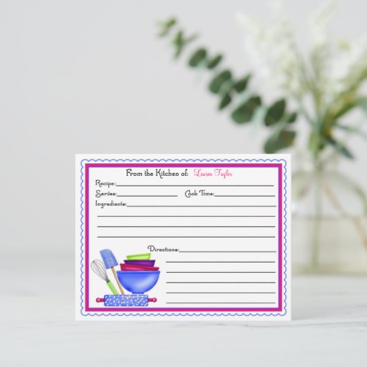 Kochgeschirr Kochkunstkarten (Stehend Vorderseite)